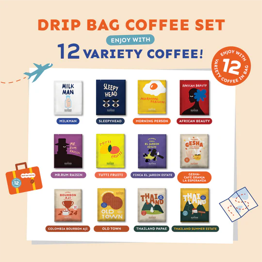 Drip Bag Set of 12